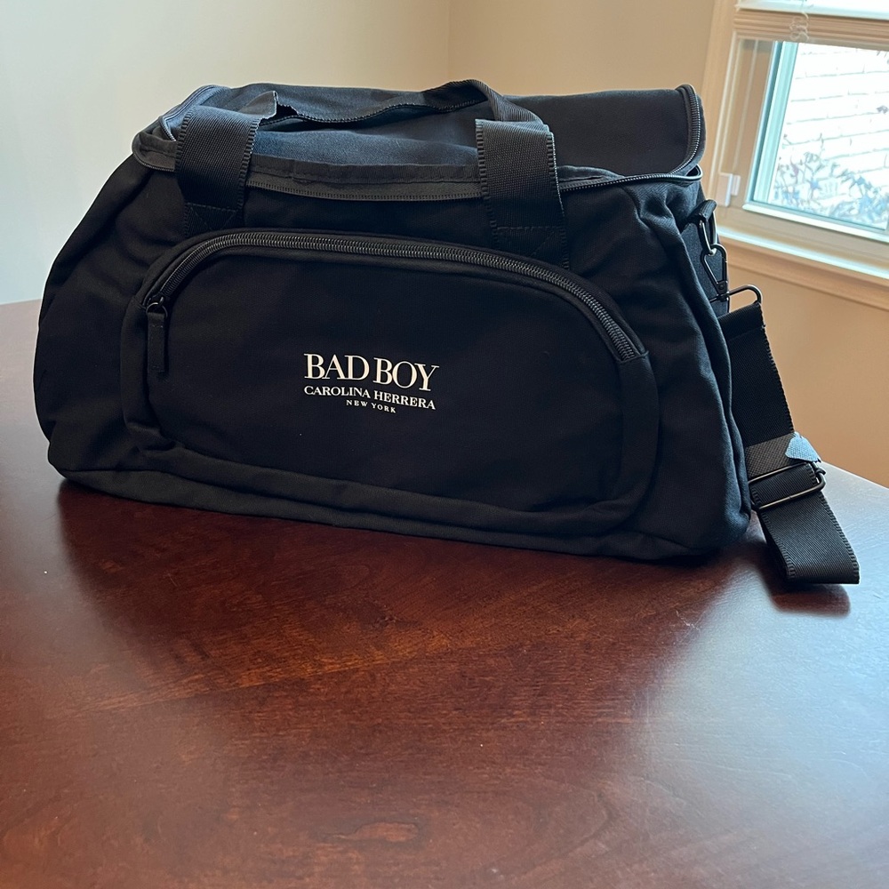 Carolina Herrera Black Duffle/Gym/Travel Bag